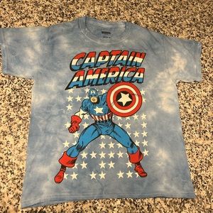 Boys Medium Captain America Short Sleeve Shirt